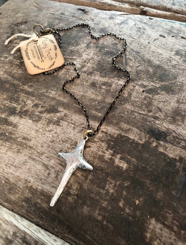 Soulful Silver Cross Necklace