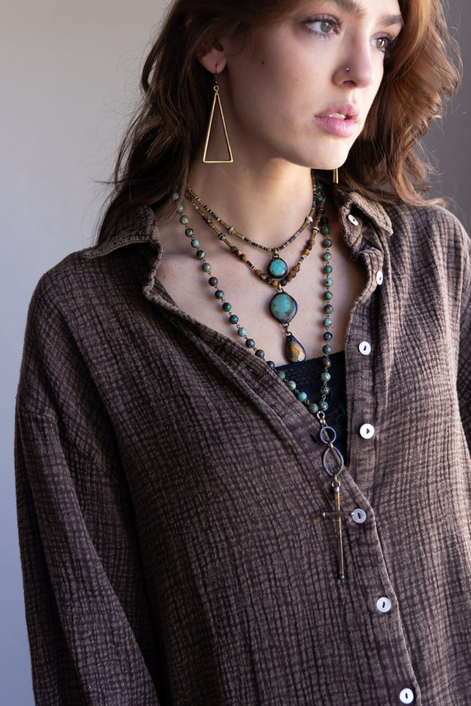 Timeless Turquoise Cross Necklace