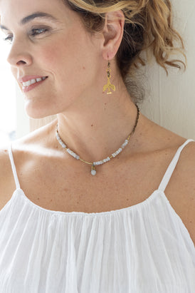 Free As A Dove Gold Earrings