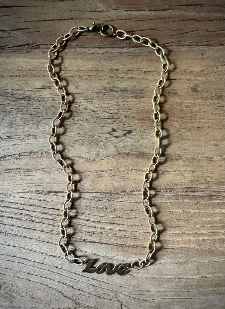 Love Script Necklace