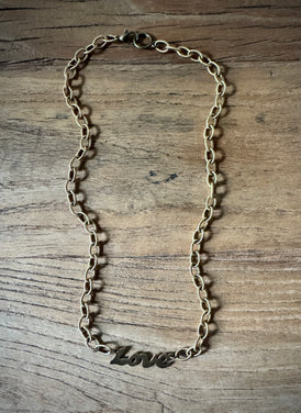 Love Script Necklace