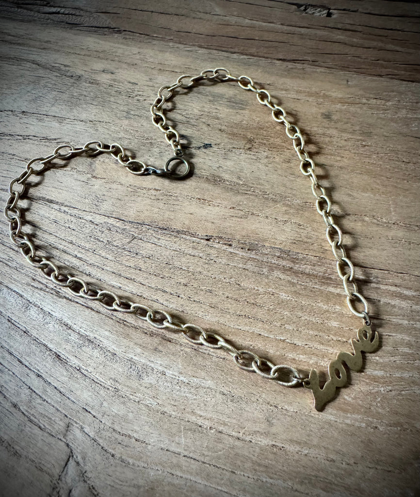 Love Script Necklace