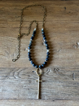 Midnight Relic Cross Necklace