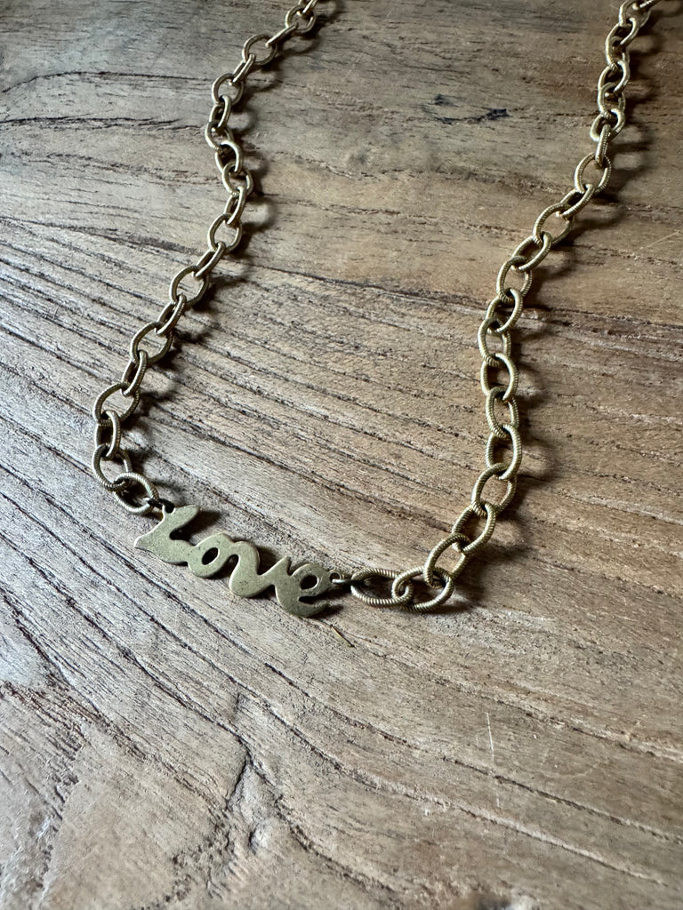 Love Script Necklace