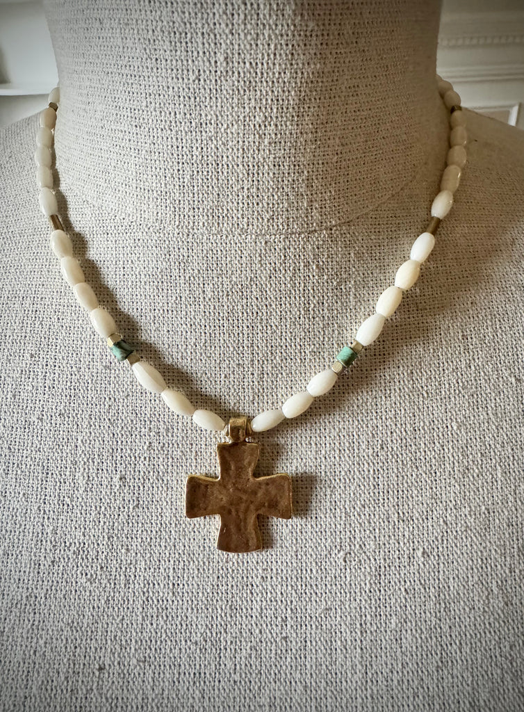 Cleo Coral & Turquoise Necklace