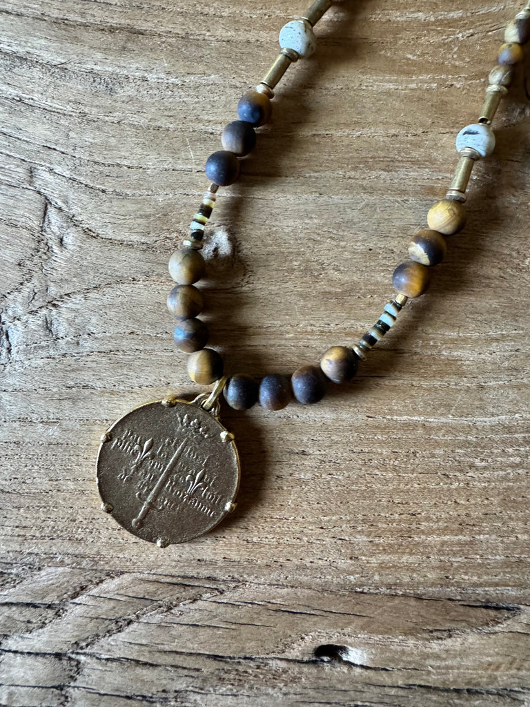 Joan of Arc Tiger’s Eye Necklace