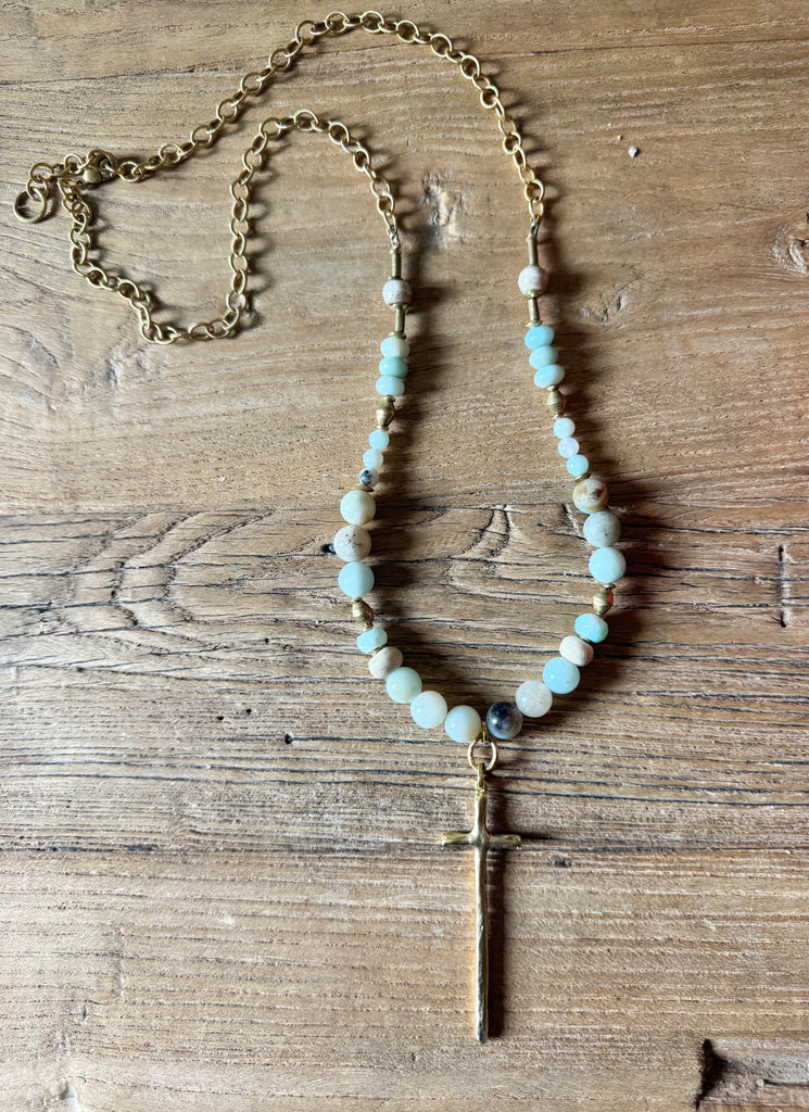 Morning Tide Cross Necklace