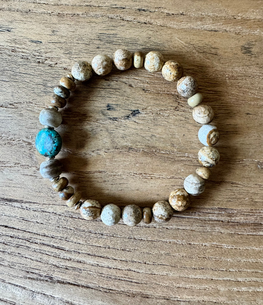 Harmony in Stone Handbeaded Stack Bracelets