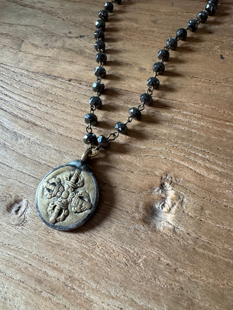 Old World Hematite Necklace