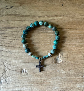 Turquoise Soul Handbeaded Stretch Bracelet