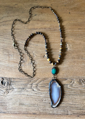 Rock On Agate Necklace