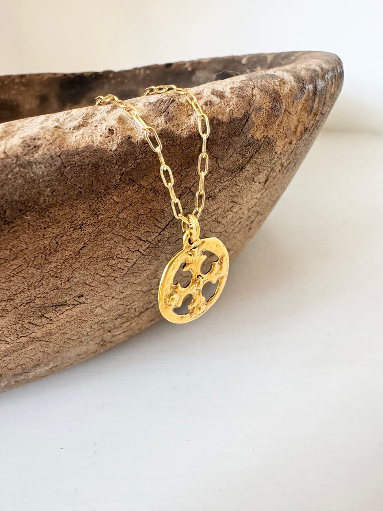 Ancient Cross Medallion Necklace