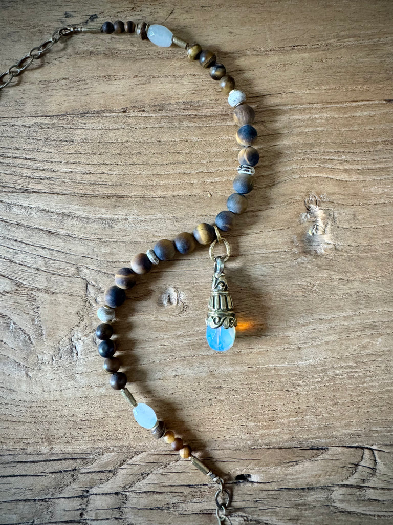 Tiger’s Eye Tibetan Opalite Necklace
