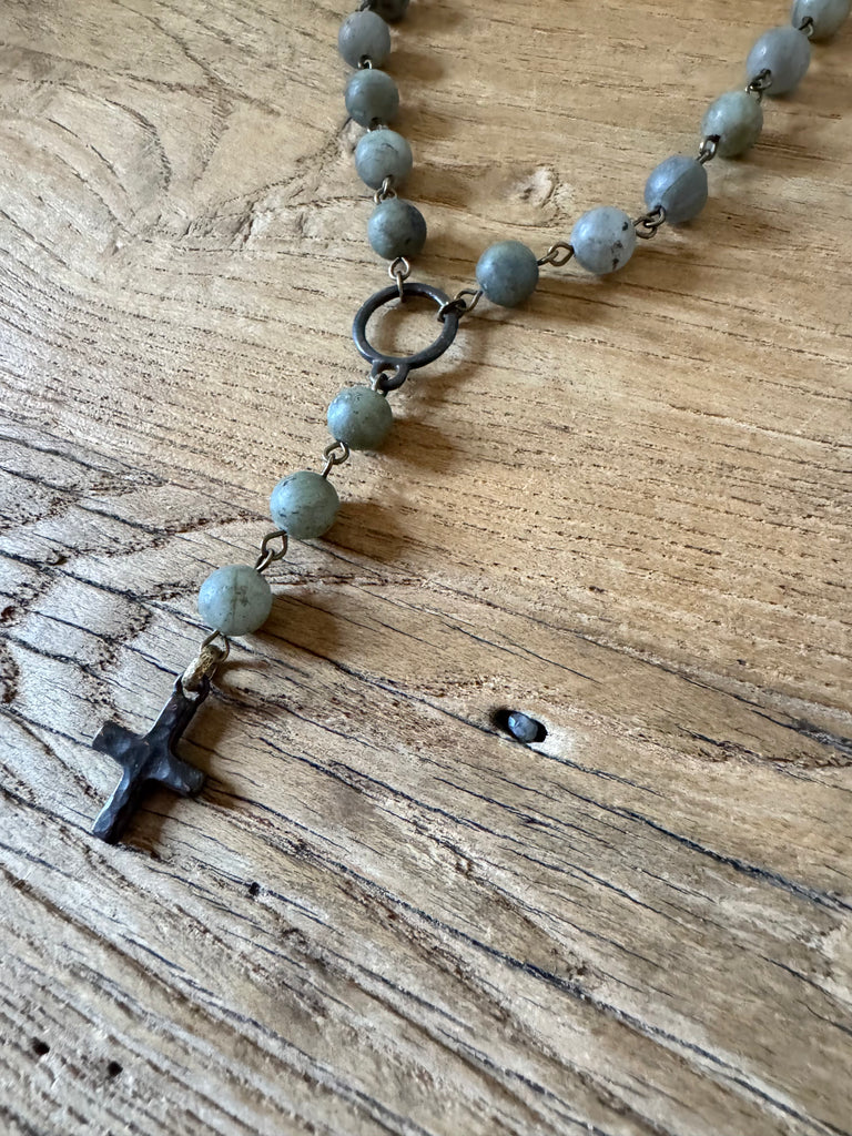 Rustic Labradorite Rosary Necklace