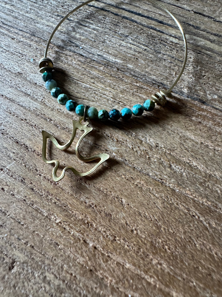 Turquoise Dove Earrings