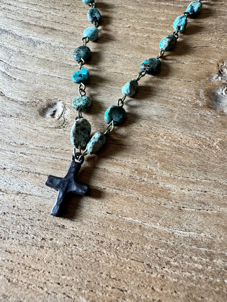 Turquoise Grace Cross Necklace