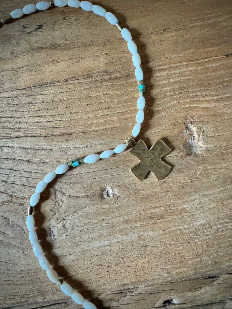 Cleo Coral & Turquoise Necklace