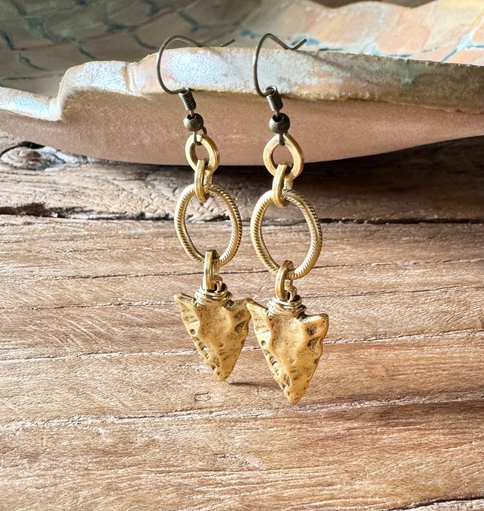 Arrowhead Link Earrings