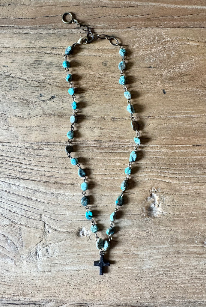 Turquoise Grace Cross Necklace