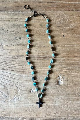 Turquoise Grace Cross Necklace