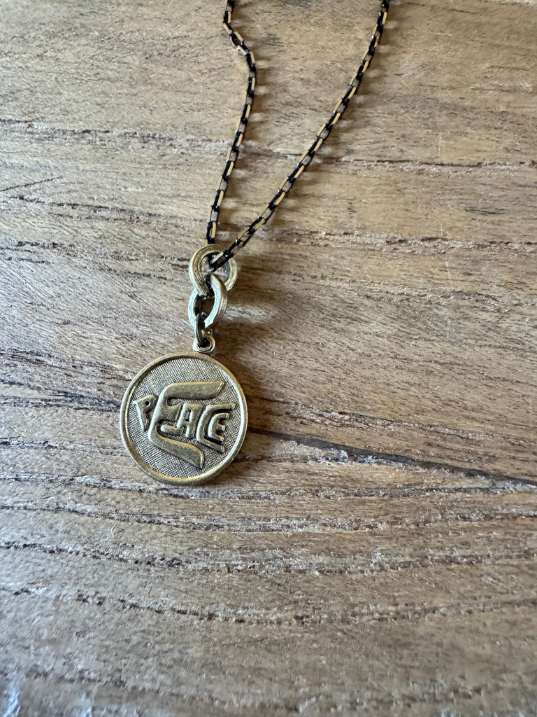 Peace Dove Circle Necklace