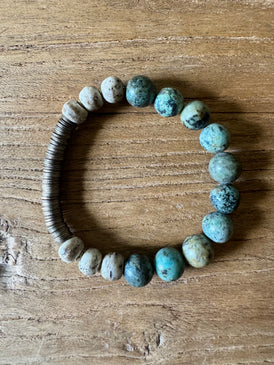 Earth and Ocean Handbeaded Bracelets