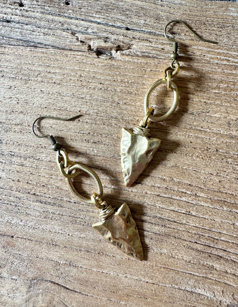 Arrowhead Link Earrings
