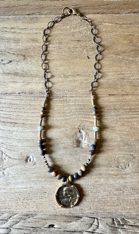 Joan of Arc Tiger’s Eye Necklace