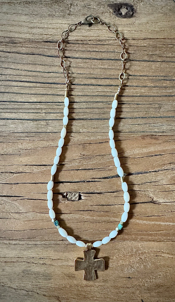 Cleo Coral & Turquoise Necklace