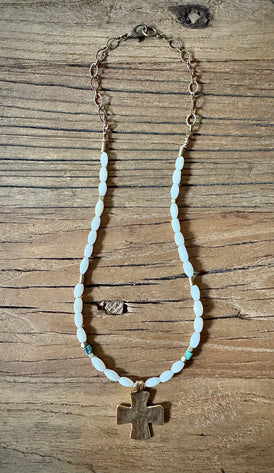 Cleo Coral & Turquoise Necklace
