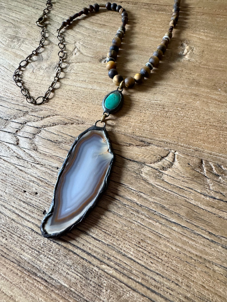 Rock On Agate Necklace