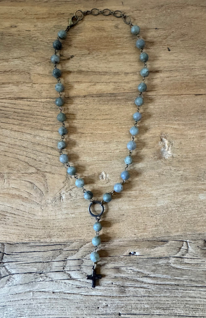 Rustic Labradorite Rosary Necklace