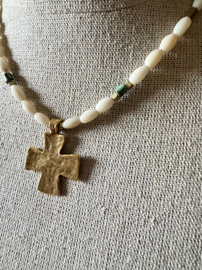 Cleo Coral & Turquoise Necklace