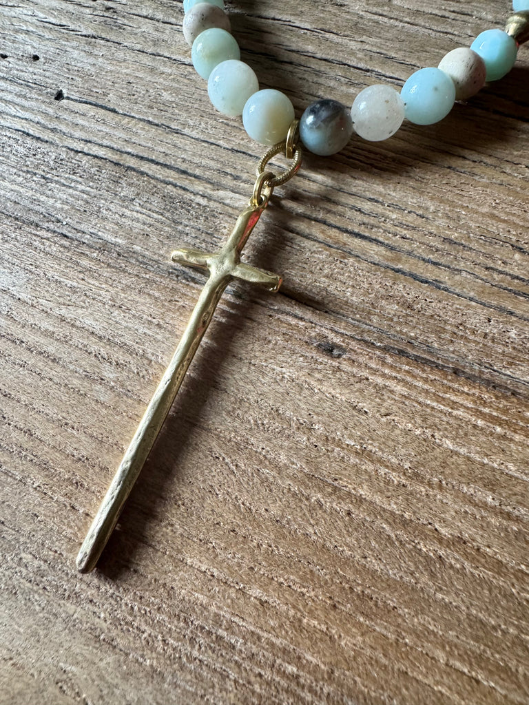 Morning Tide Cross Necklace