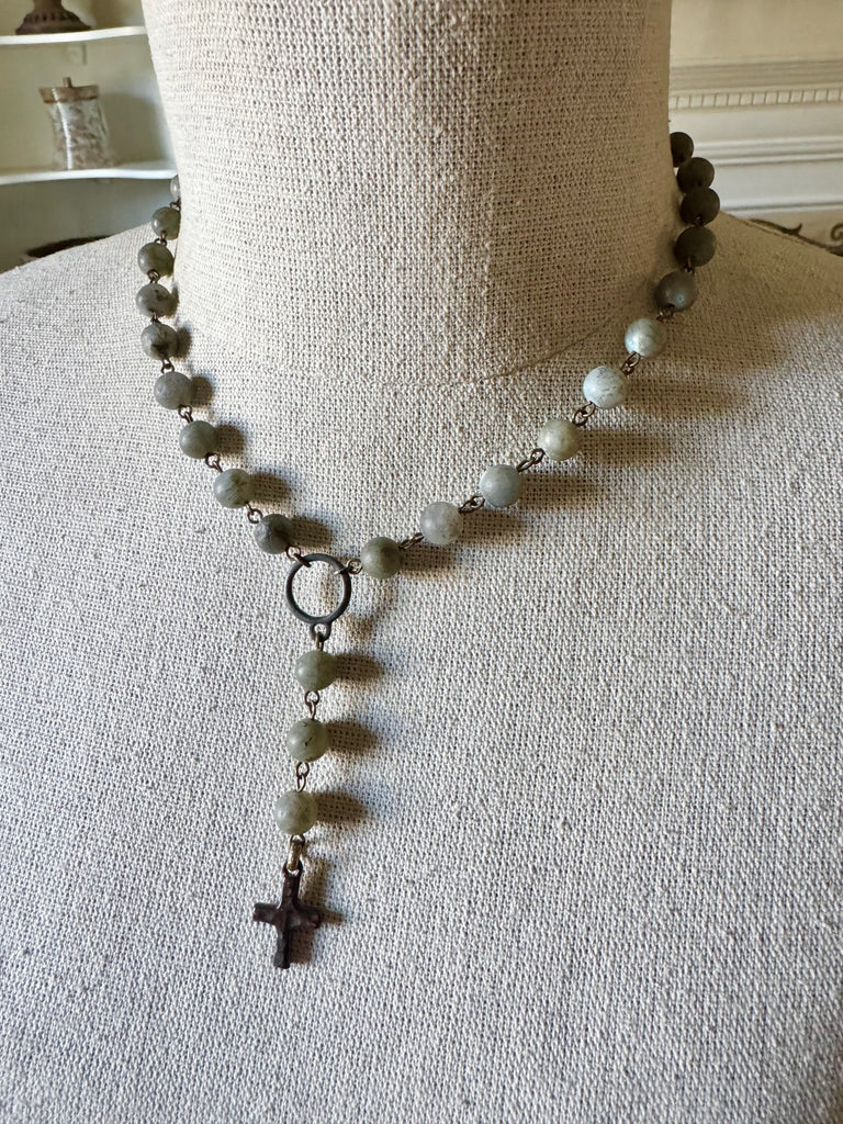 Rustic Labradorite Rosary Necklace