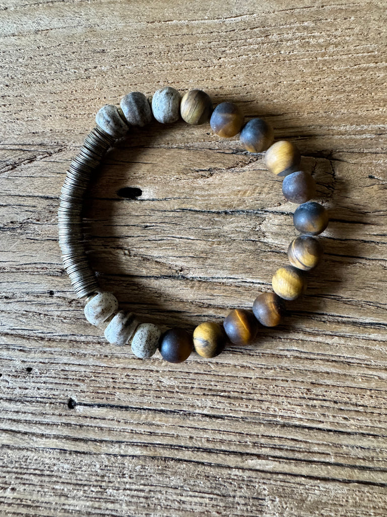 Earth and Ocean Handbeaded Bracelets