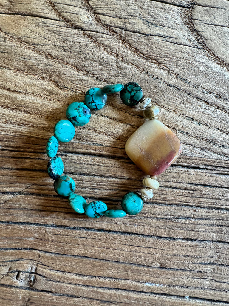 Harmony in Stone Handbeaded Stack Bracelets