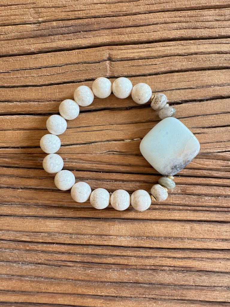 Harmony in Stone Handbeaded Stack Bracelets