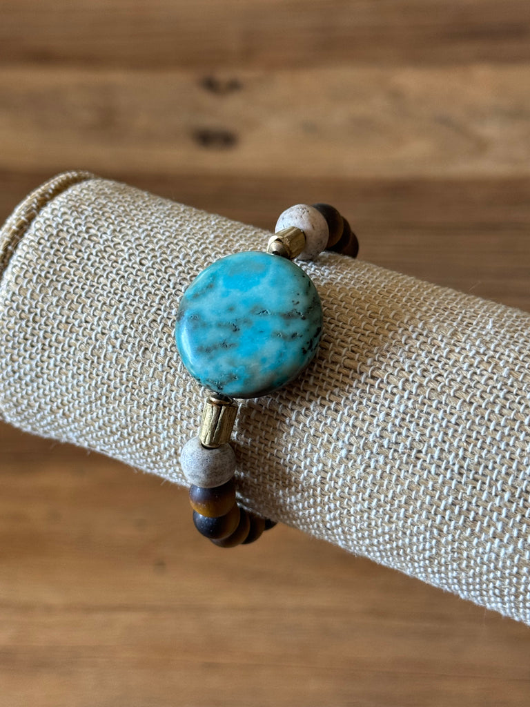 Desert Sky Handbeaded Stretch Bracelets