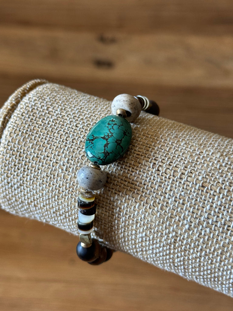 Desert Sky Handbeaded Stretch Bracelets