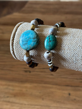 Desert Sky Handbeaded Stretch Bracelets