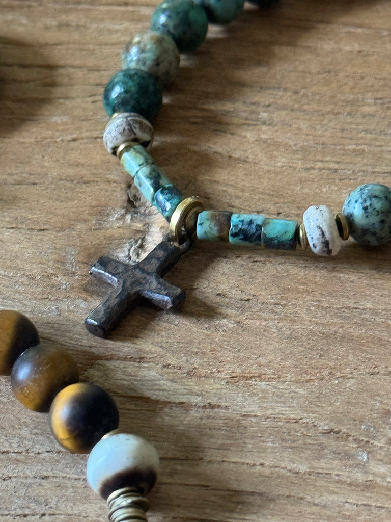 Turquoise Soul Handbeaded Stretch Bracelet
