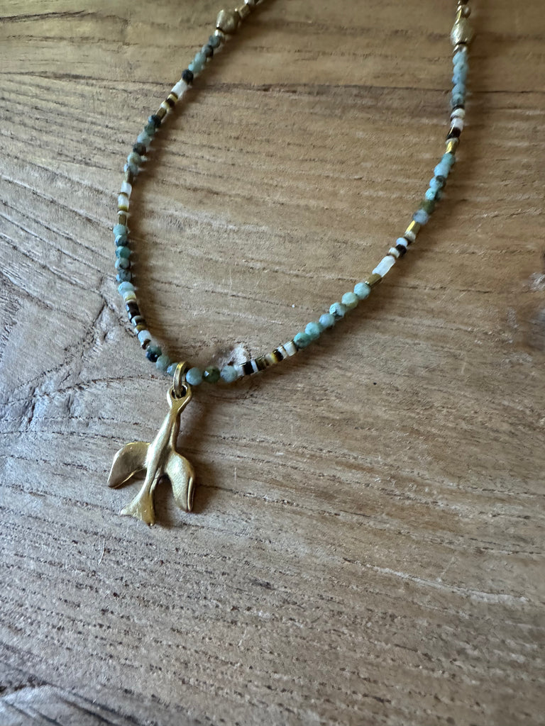 Peace Dove Turquoise Necklace