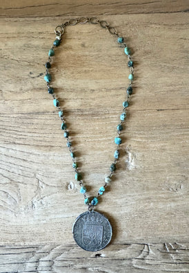 Turquoise Old World Necklace