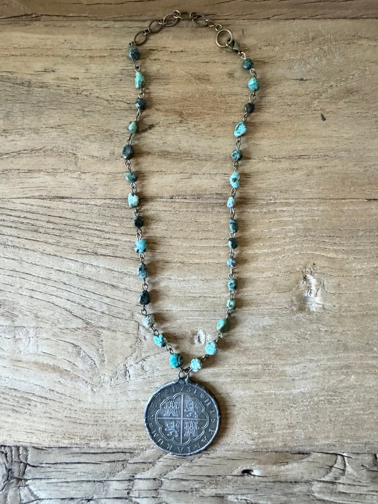 Turquoise Old World Necklace