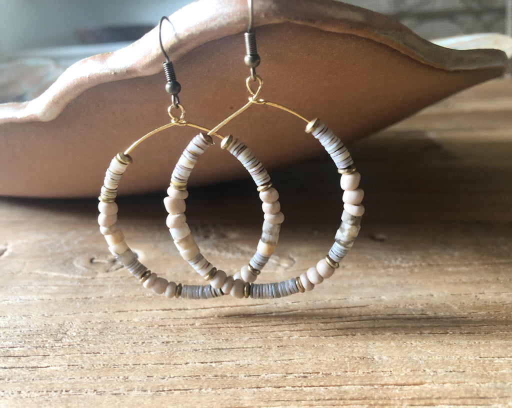 Mae Handbeaded Earrings