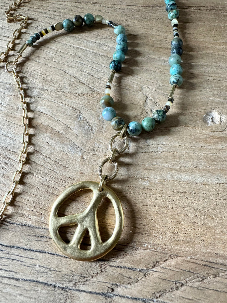 Turquoise Peace Necklace