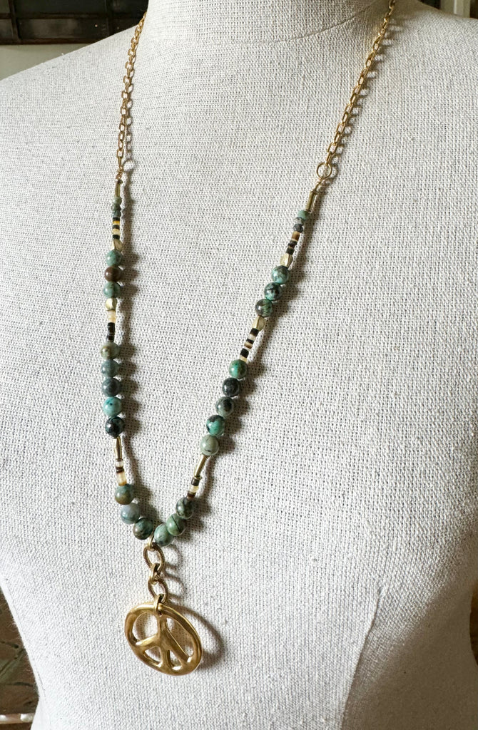 Turquoise Peace Necklace