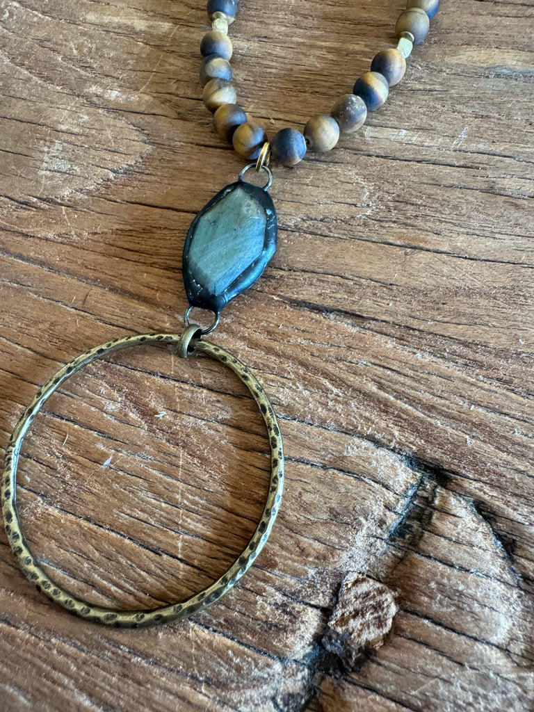 Blue Horizon Circle Necklace