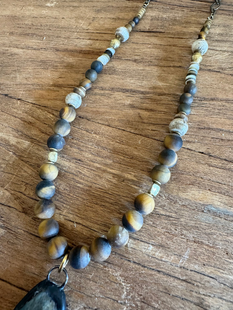 Blue Horizon Circle Necklace